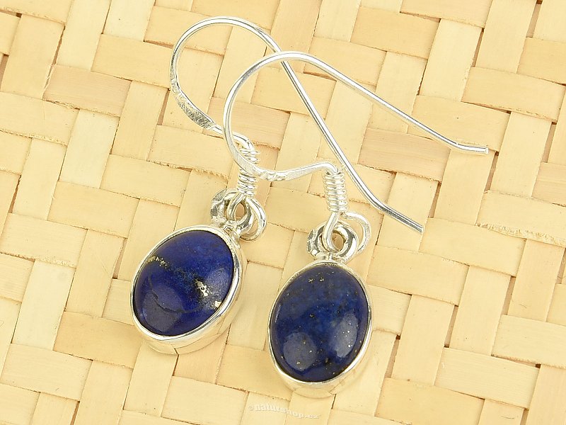 Earrings oval lapis lazuli silver Ag 925/1000