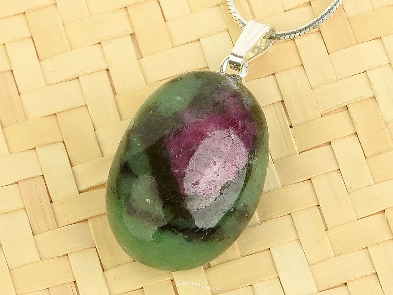 Ruby in zoisite QEX pendant handle Ag 925/1000 7.1g