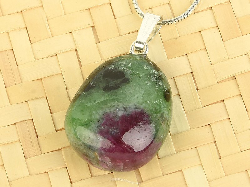 Ruby in zoisite QEX pendant handle Ag 925/1000 6.1g