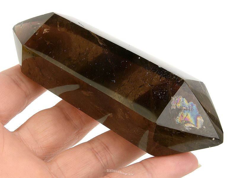 Záhněda krystal oboustranný brus (Madagaskar) 208g