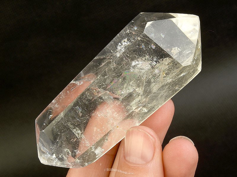 Křišťál oboustranný krystal broušený Madagaskar 122g