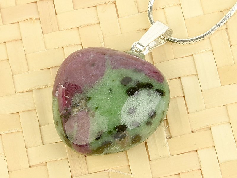 Ruby in zoisite QEX pendant handle Ag 925/1000 6.2g