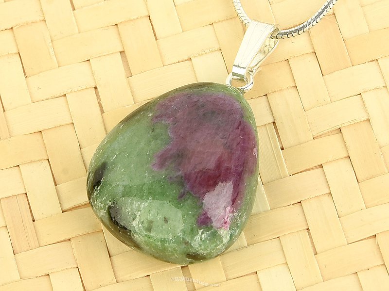 Ruby in zoisite QEX pendant handle Ag 925/1000 5.7g