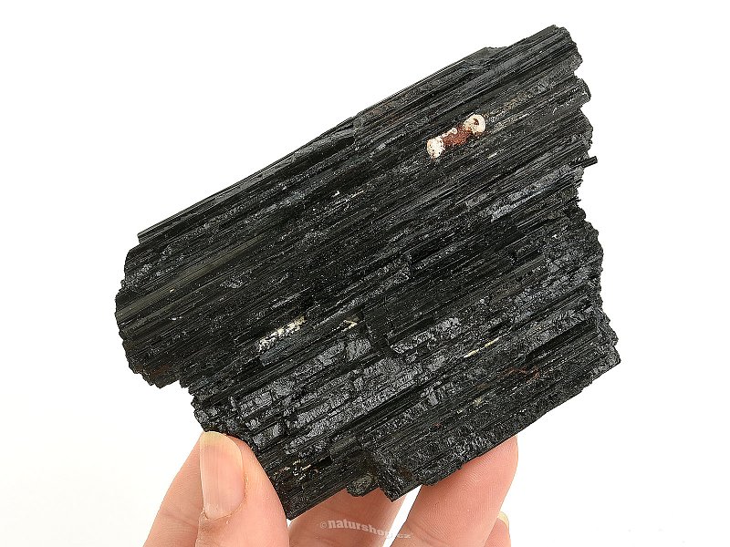 Černý turmalín krystal z Madagaskaru 358g