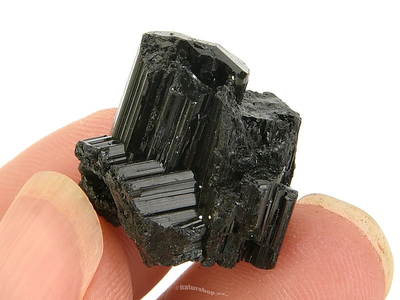 Černý turmalín krystal Madagaskar 6g