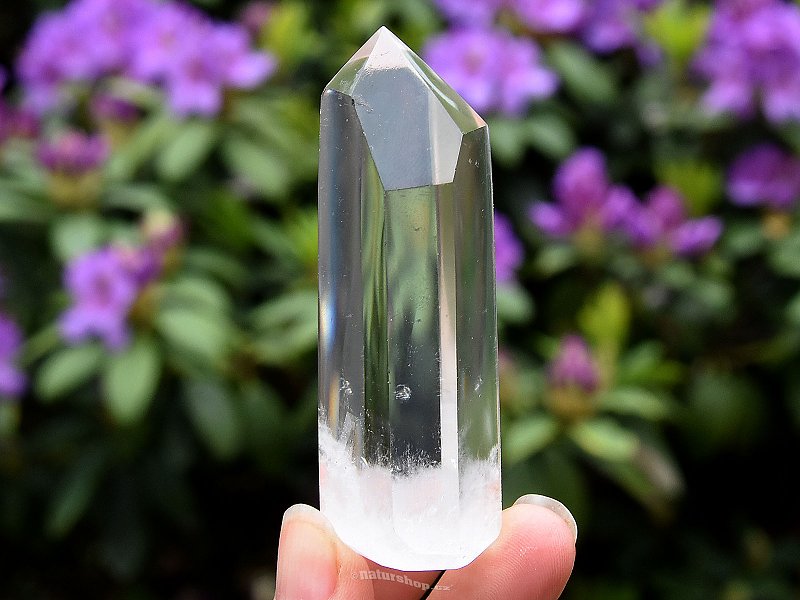 Ground point made of Madagascar crystal 79g