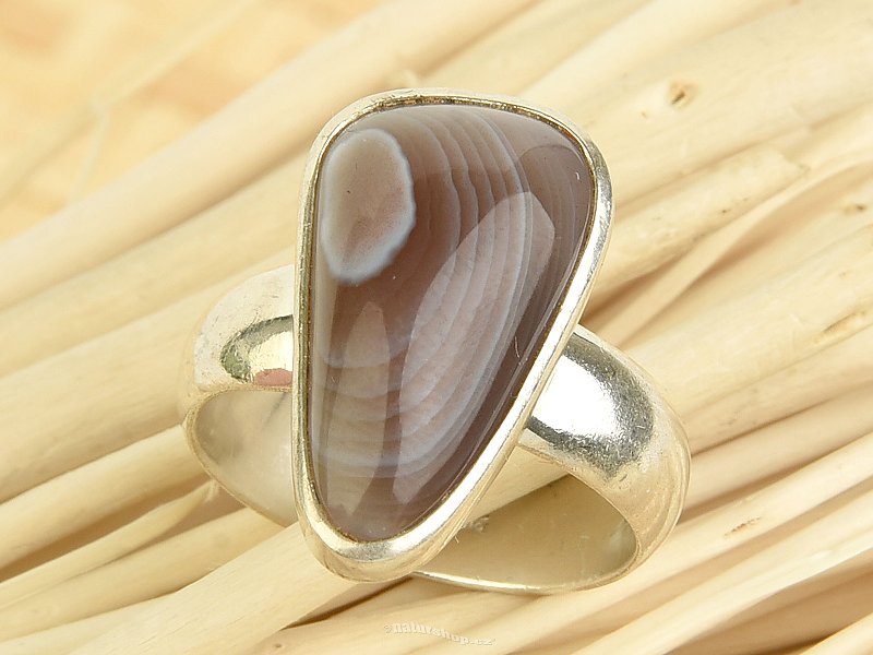 Agate silver ring size 55 Ag 925/1000 7.0g