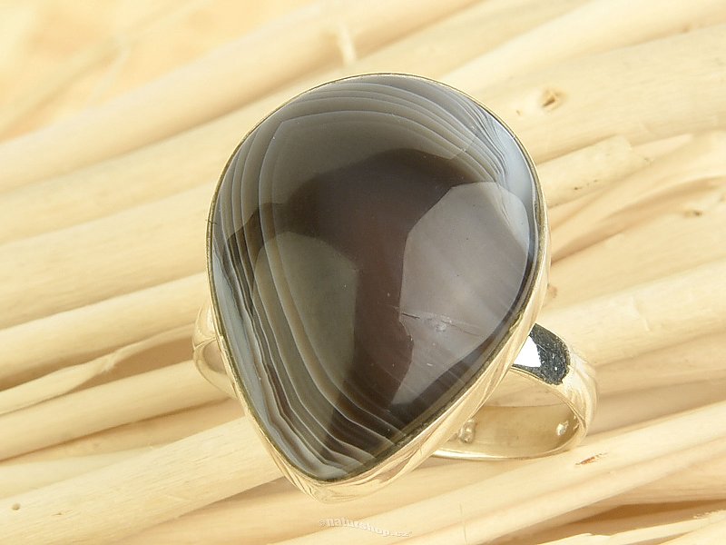 Agate ring silver size 54 Ag 925/1000 5.1g