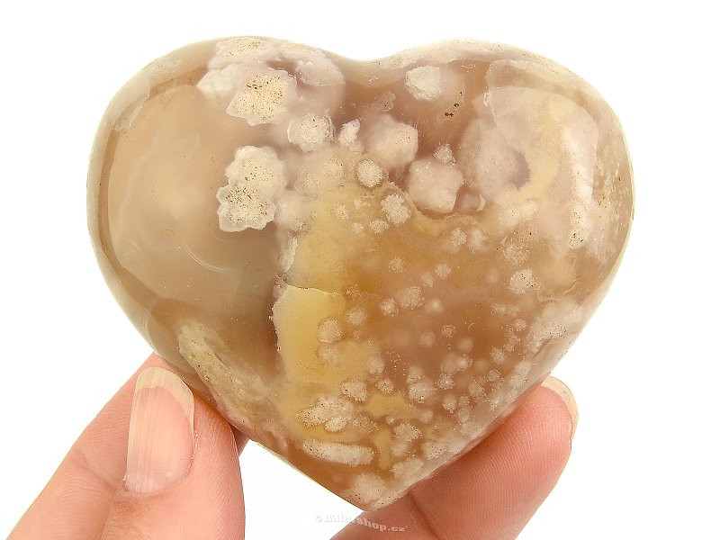 Pink agate heart from Madagascar 172g