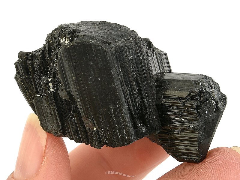 Černý turmalín skoryl krystal (Madagaskar) 53g