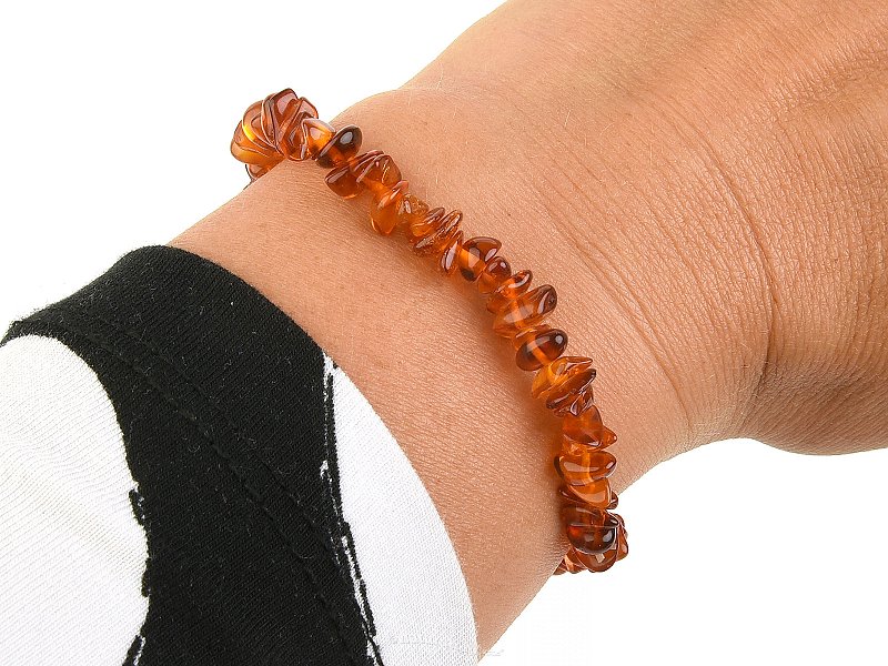 Amber honey bracelet chopped shapes