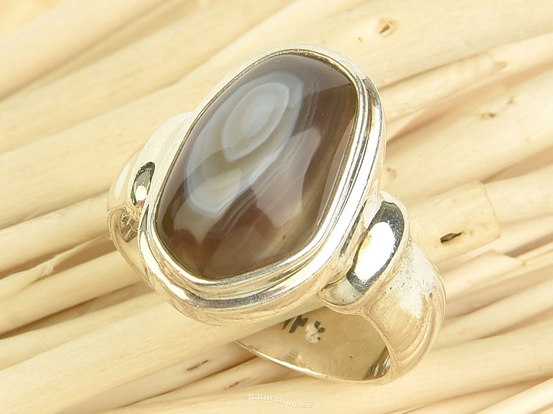 Agate silver ring size 54 Ag 925/1000 8.5g