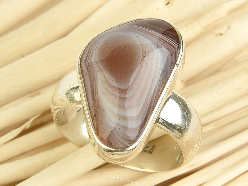 Achátový prsten stříbrný vel.54 Ag 925/1000 7,0g