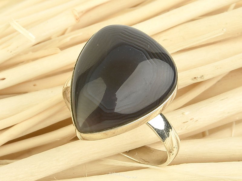 Silver ring with agate size 53 Ag 925/1000 4.0g