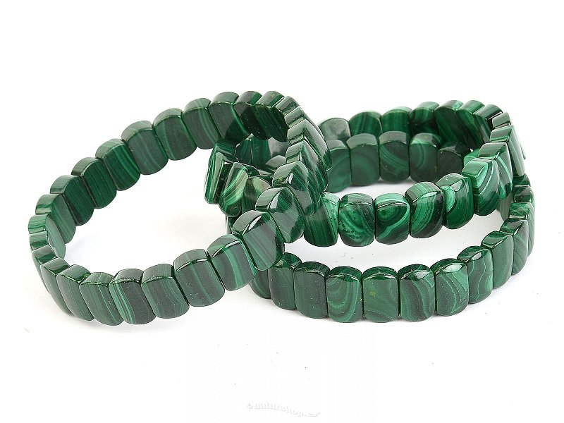 Malachite bracelet flat 11x7mm