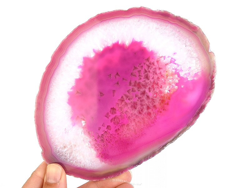 Pink agate slice from Brazil 246g