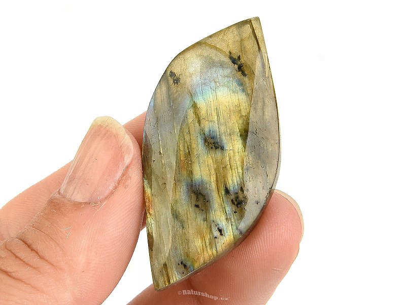 Labradorite in the shape of a muggle with colored reflections 11g