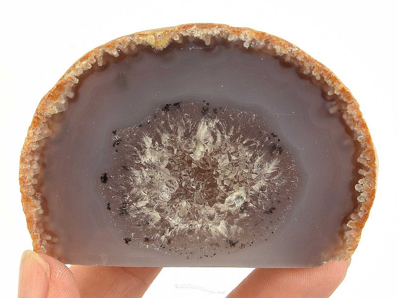 Agate geode with a hollow from Brazil 130g