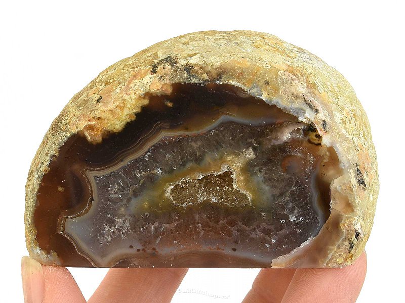 Agate geode with a hollow from Brazil 245g