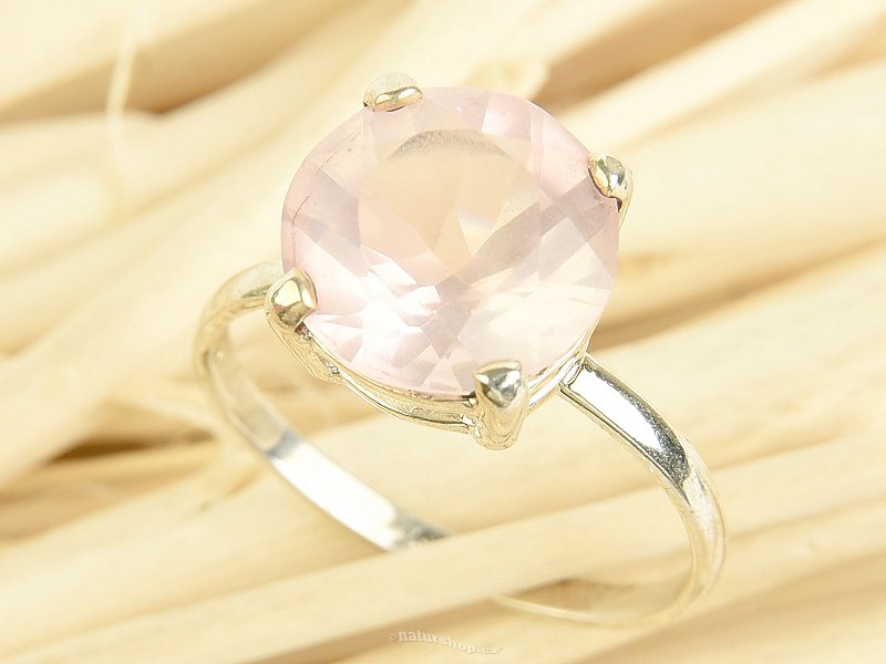 Round cut rose gold ring size 56 Ag 925/1000 2.4g