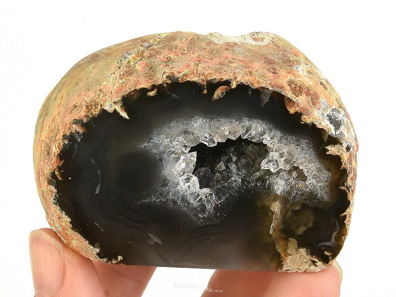 Agate geode with a socket from Brazil 189g