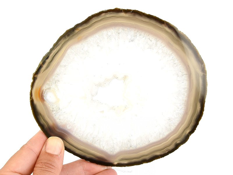 Natural agate slice with cavity from Brazil 213g