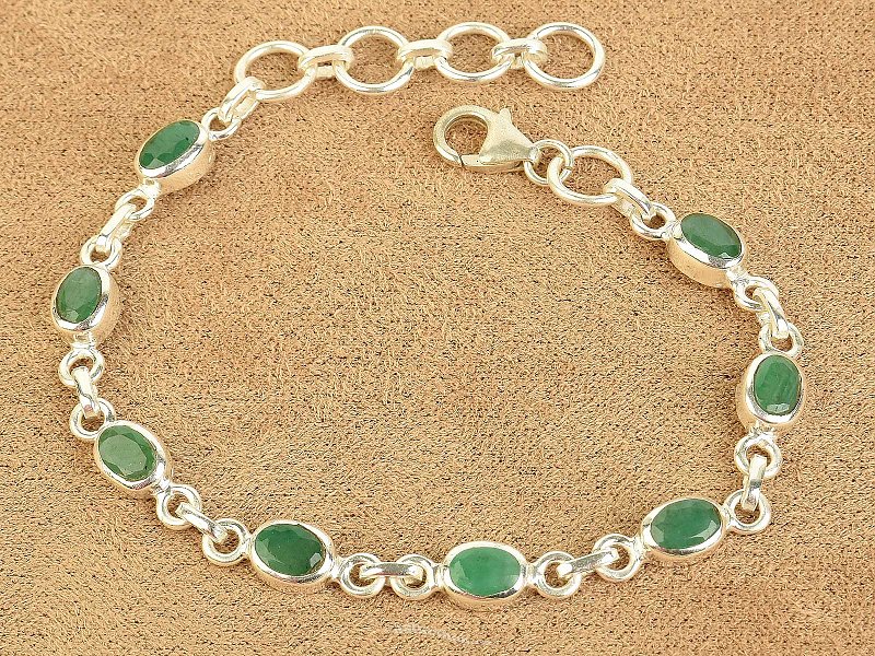Bracelet emerald cut Ag 925/1000 9.2g