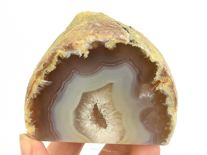 Agate geode with a socket from Brazil 308g