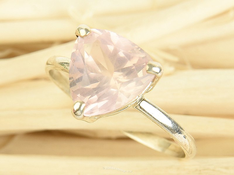 Rose gold ring cut trigon size 60 Ag 925/1000 2.1g