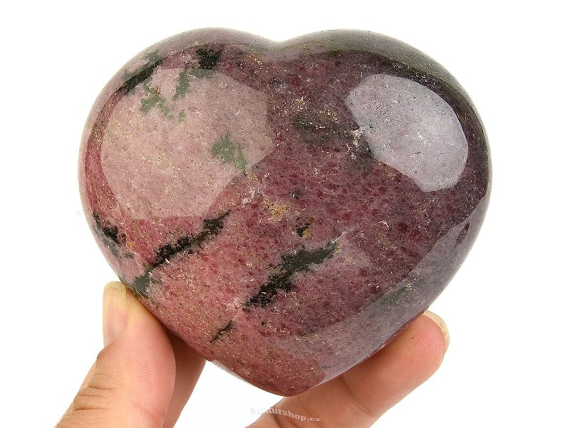 Rhodonite heart (Madagascar) 573g