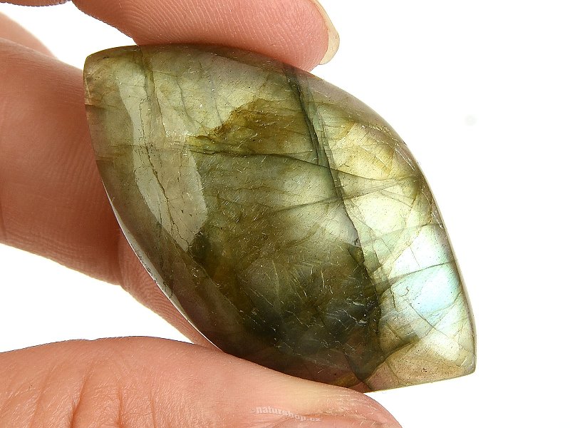 Labradorite in the shape of a muggle with colored reflections 14g