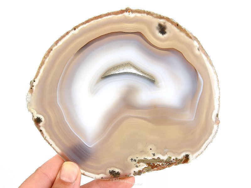 Gray agate slice with core Brazil 205g