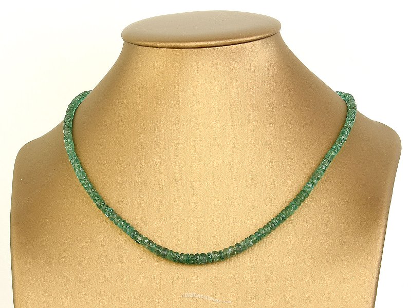 Cut emerald necklace Ag 925/1000 (12.3g)