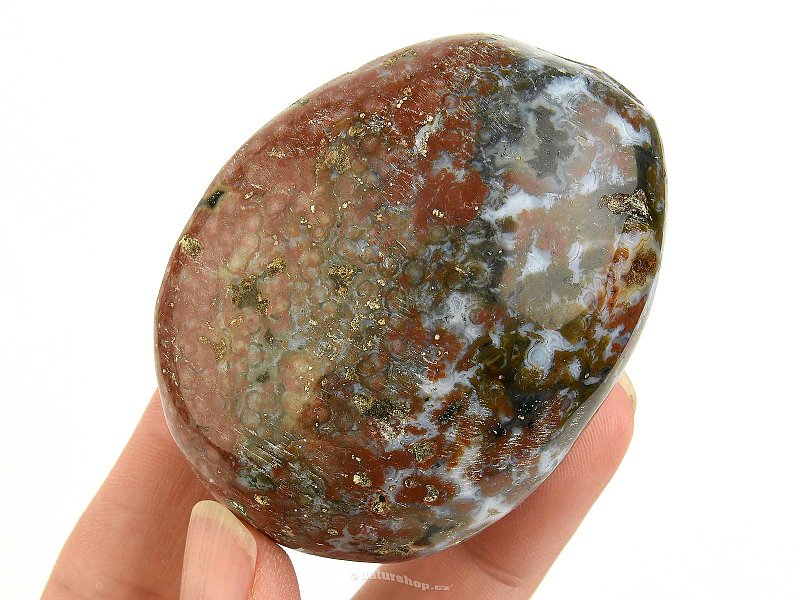 Hladký kámen jaspis oceán z Madagaskaru 148g