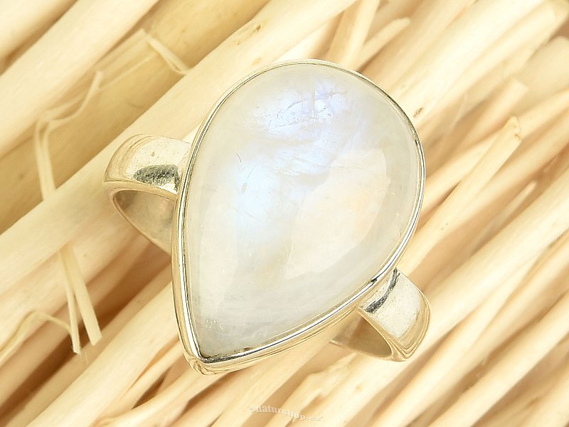Ring moonstone drop size 58 Ag 925/1000 6.3g
