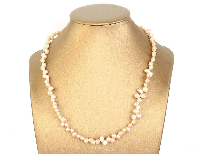 Pearl necklace zig zag 51cm