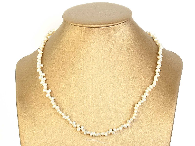 Náhrdelník z bílých perel Ag 925/1000 11,4g (45cm)