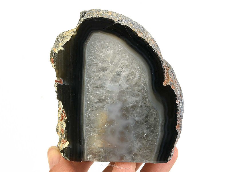 Natural agate candle holder 633g