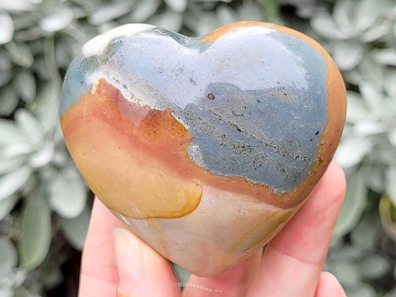 Smooth heart colorful jasper 201g
