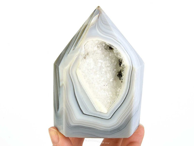 Agate point with cavity 478g