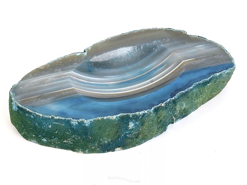 Agate dyed blue bowl 648g