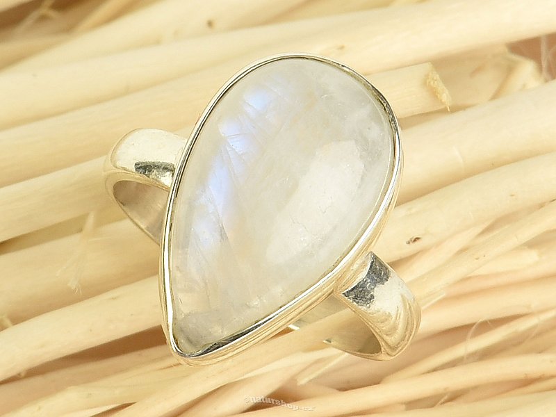 Ring moonstone drop size 53 Ag 925/1000 4.7g