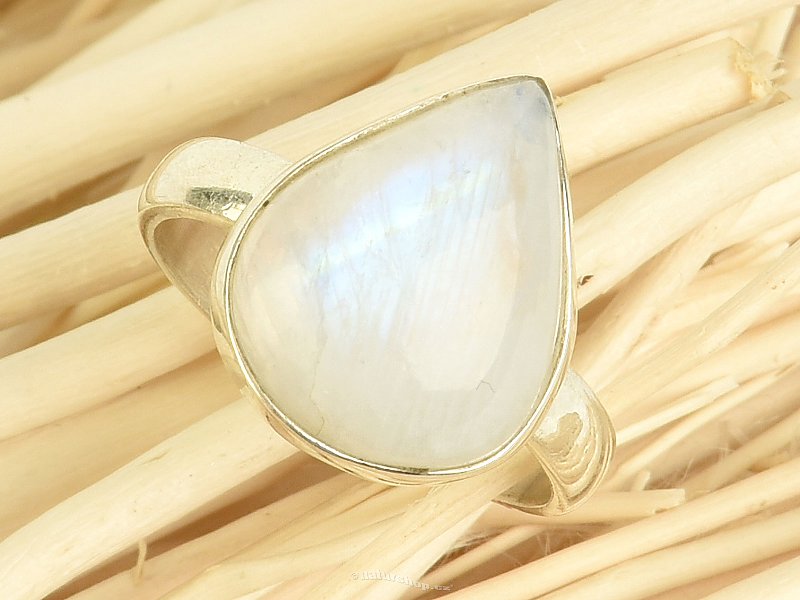 Ring moonstone drop size 53 Ag 925/1000 4.2g