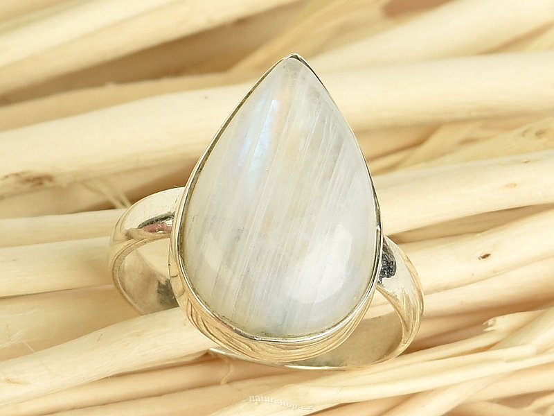 Ring moonstone drop size 52 Ag 925/1000 3.8g