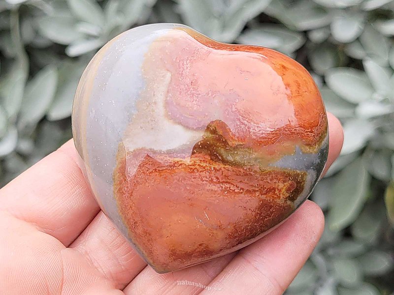 Smooth heart colorful jasper 154g