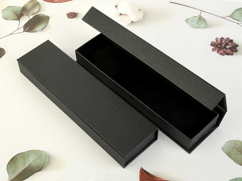 Dárková krabička otevírací černá 5,7 x 21,6cm