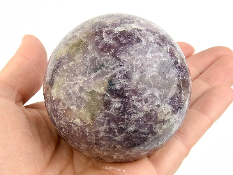 Ball of lepidolite (Madagascar) Ø 62mm (352g)