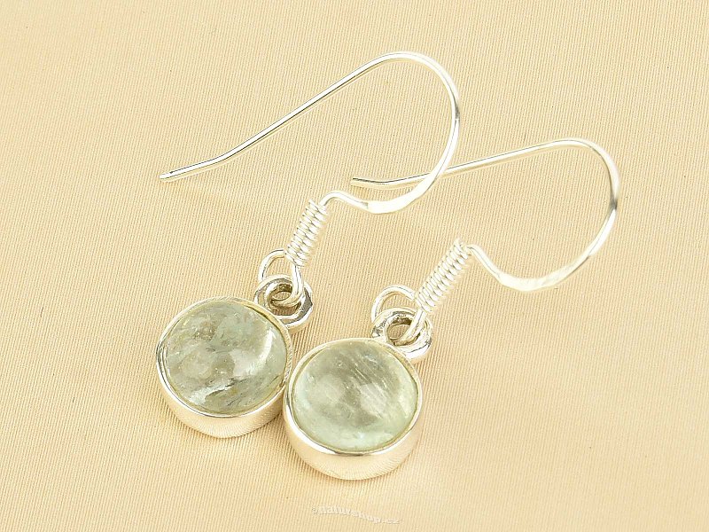 Round aquamarine earrings Ag 925/1000