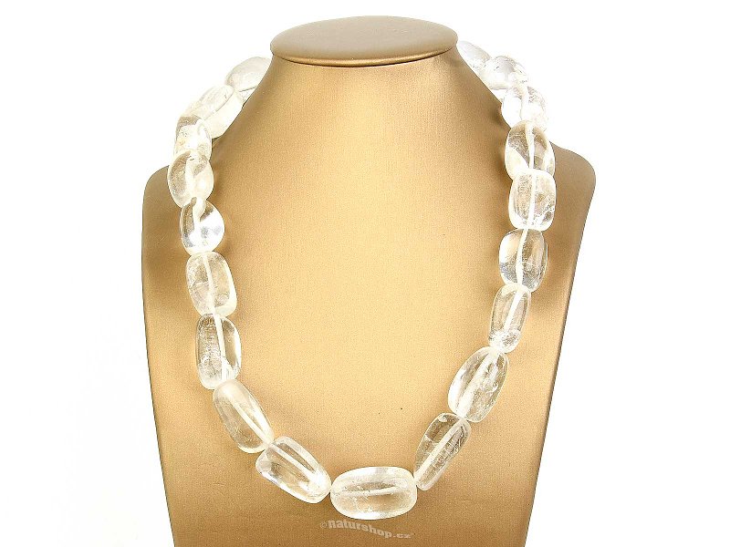 Crystal necklace with large stones 56cm Ag 925/1000 clasp (248g)