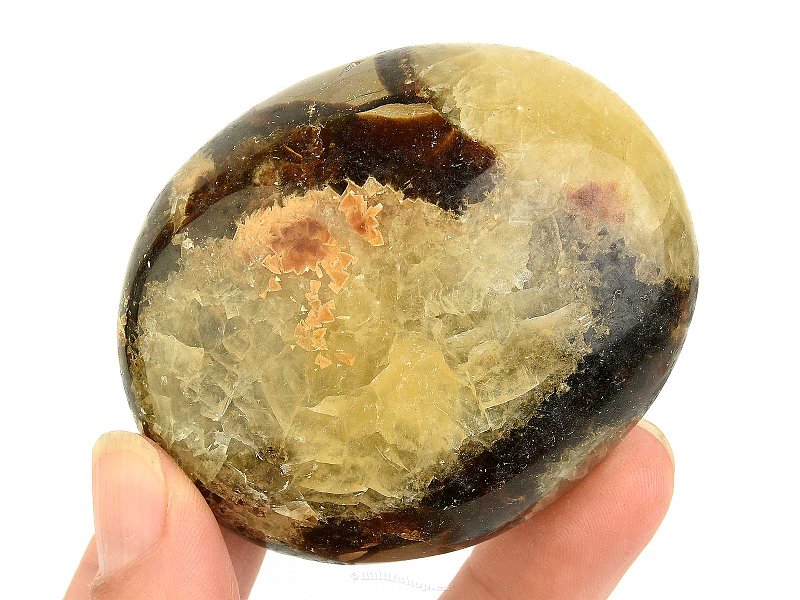 Smooth septaria stone from Madagascar 169g